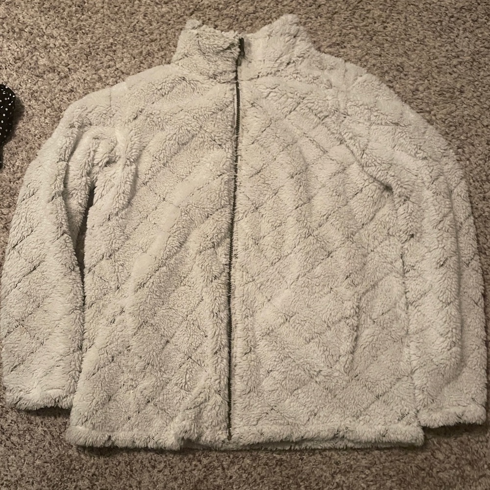 St. John’s Bay White Fur Jacket (very soft) - Size L